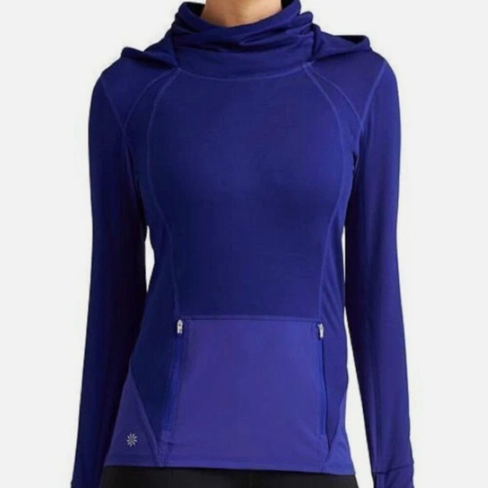 Athleta Women's Plush Tech 3.0 Cowl Neck Hoodie Size Small Black